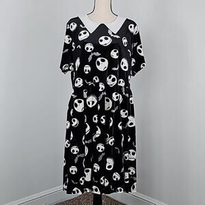 Torrid Disney The Nightmare Before Christmas Velvet Dress Plus Size 3 | 22-24